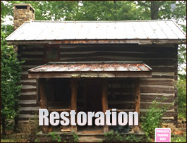 Historic Log Cabin Restoration  Thomasville, North Carolina